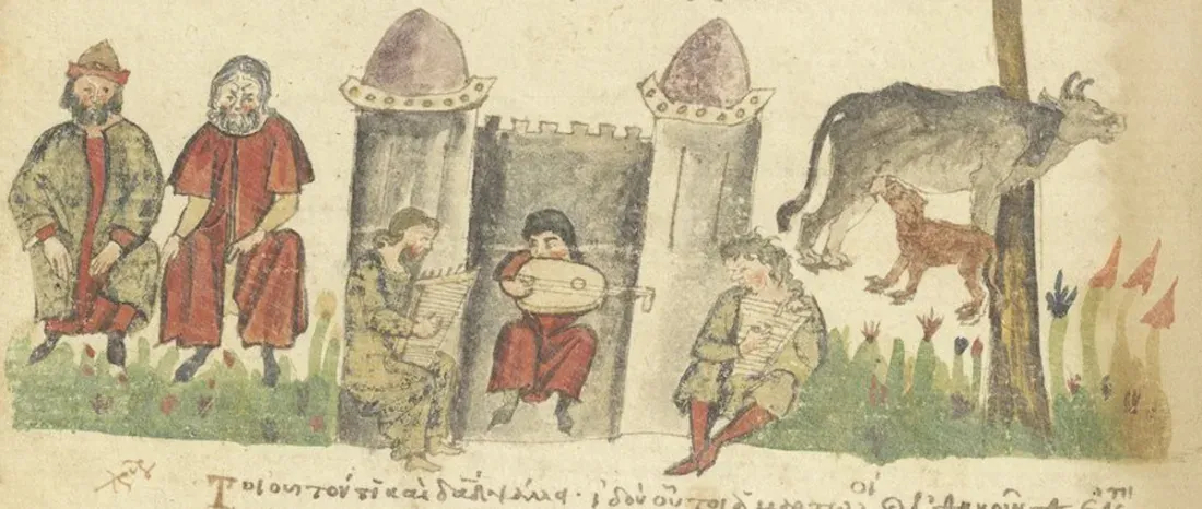 Paris. Gr. 135 fol. 150v 14thc lute